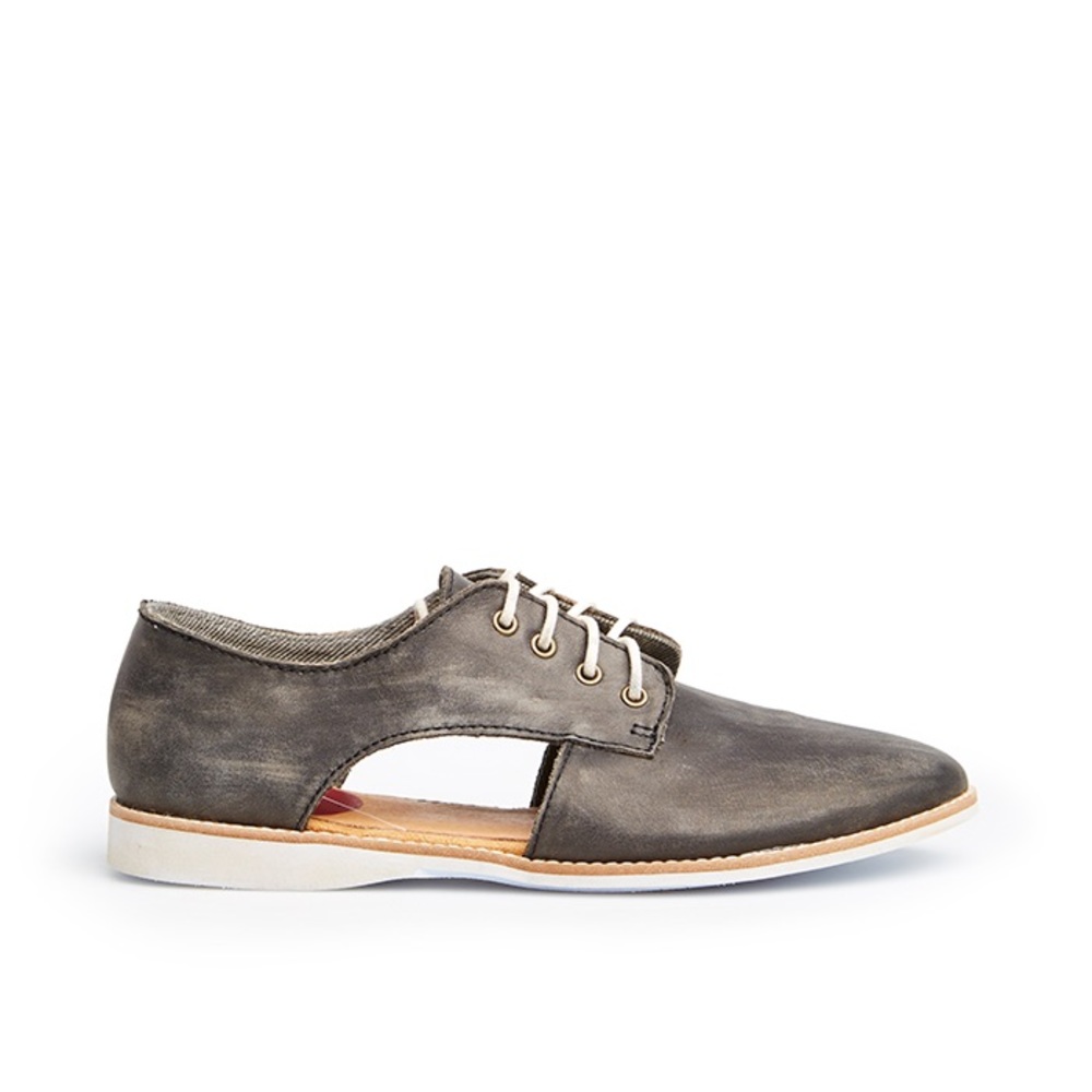 Rollie derby sidecut Oxford in black and white size 9 size 39 leather sneakers